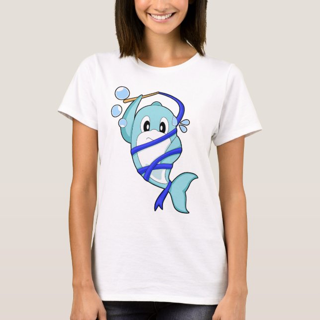 Delfin Gymnastik Träningscenter T Shirt (Framsida)