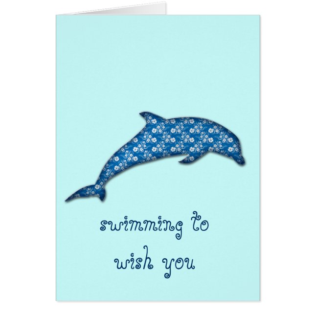 delfin hälsningskort (Framsidan)