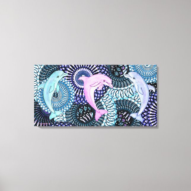 Delfin Harmoni Canvastryck (Framsida)
