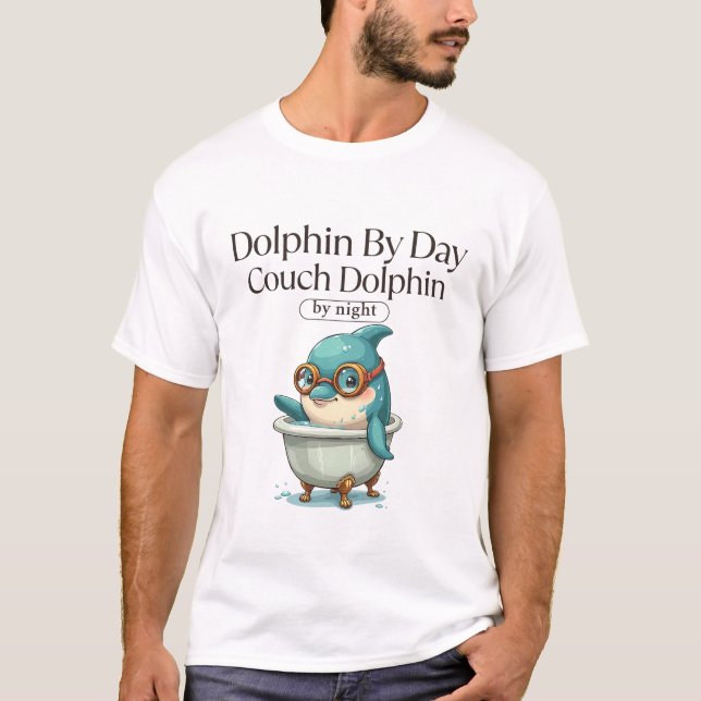 Delfin i dagskvot t shirt (Framsida)