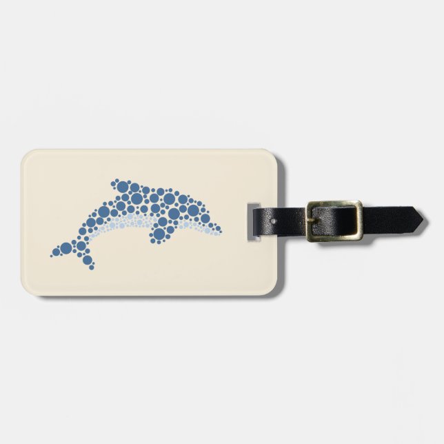 Delfin i prickar bagagebricka (Horisontell Framsida)