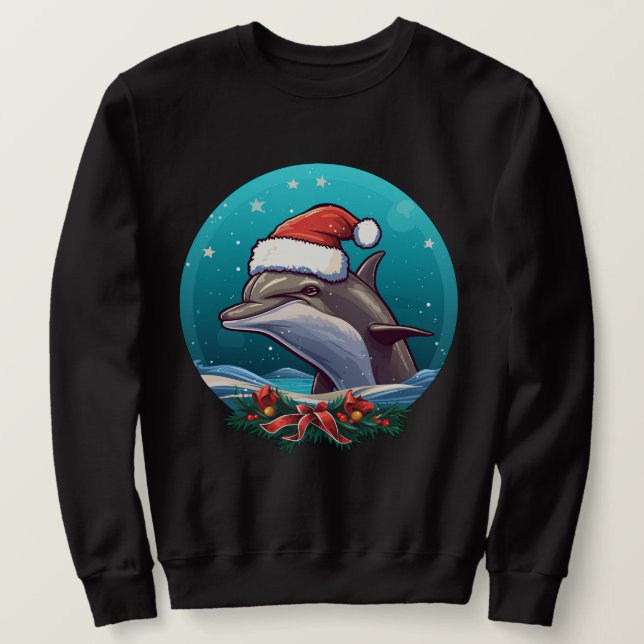 Delfin jul lång ärmad tröja (Design framsida)