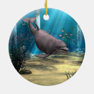 Delfin Julgransprydnad Keramik