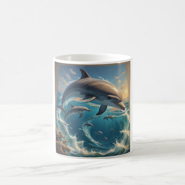 Delfin kärlek kaffemugg (Center)