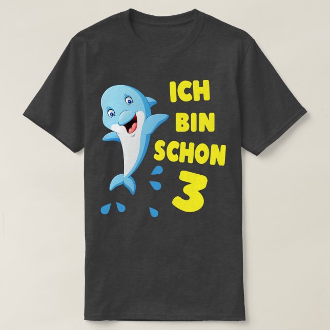 Delfin Kinder Geburtstag T Shirt (Design framsida)