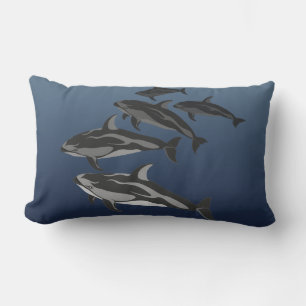 Delfin Kuddelfodral Vit Sido Delfin Kastkudde Lumbarkudde