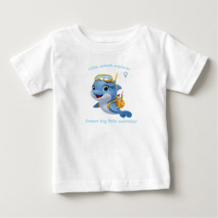 Delfin,Little Stänk Explorer T Shirt