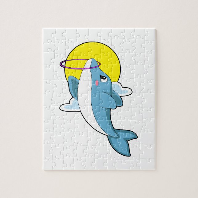 Delfin med Fitness däck Pussel (Vertikal)