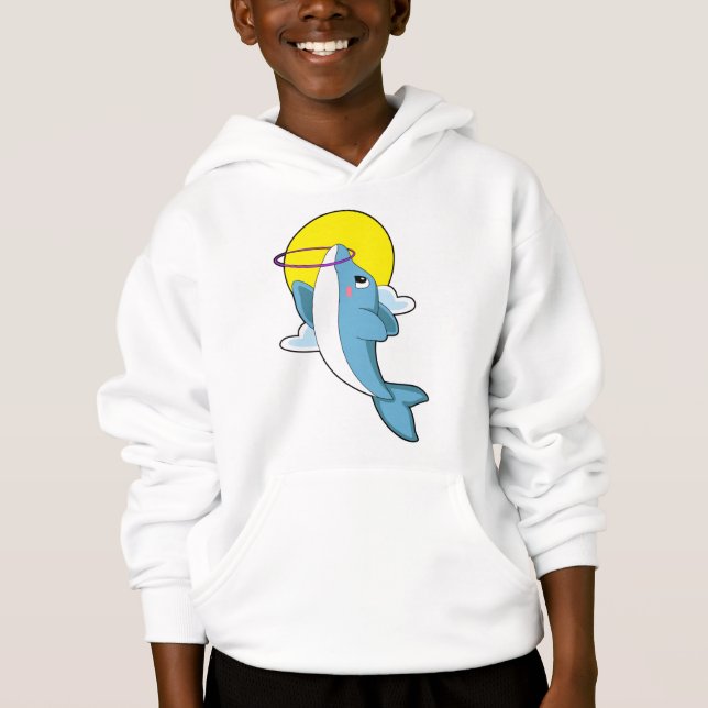 Delfin med Fitness däck T Shirt (Framsida)