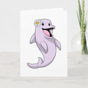 Delfin med tusenskönor kort