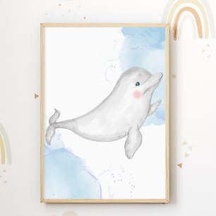 Delfin Nursery Affisch Havsdjur Barn