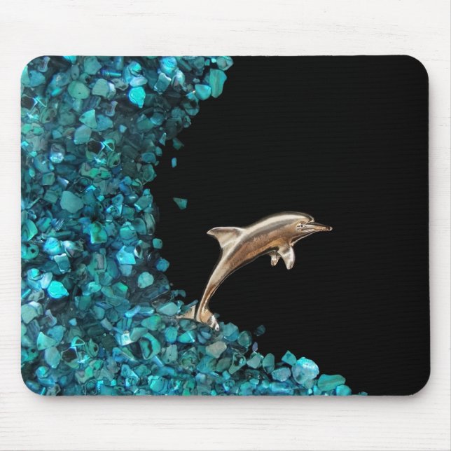 Delfin- och Paua snäckamousepad Musmatta (Framsidan)