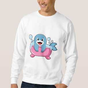 Delfin på badkar lång ärmad tröja