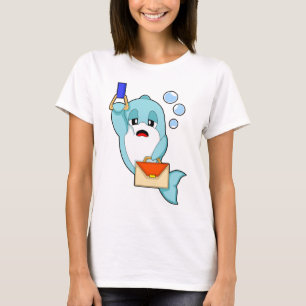 Delfin Sekreter Handväska Kontor T Shirt