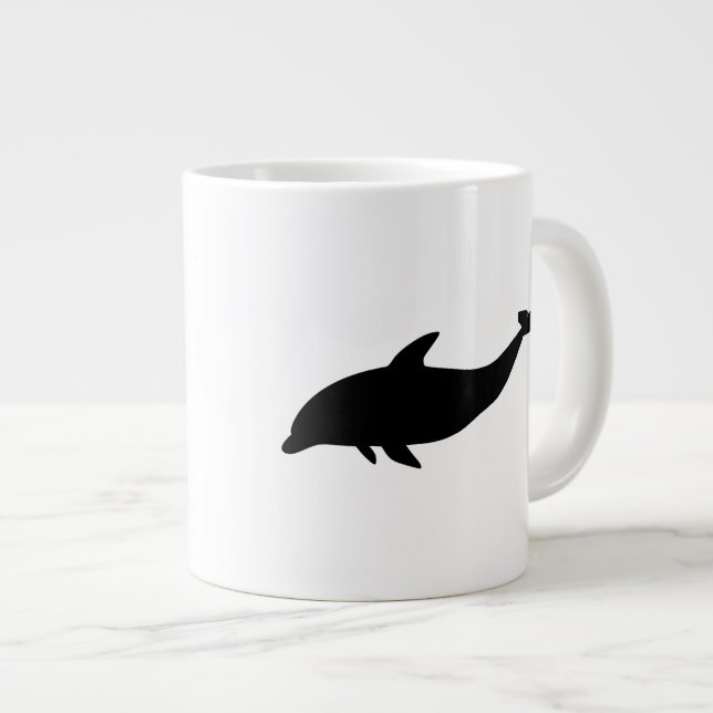 Delfin Siluett Jumbo Mugg (Framsida höger)