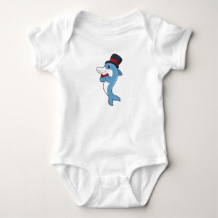Delfin som gentleman med hatt t shirt