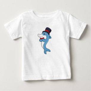 Delfin som gentleman med hatt t shirt