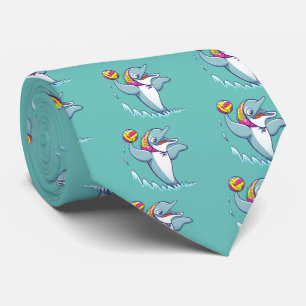 Delfin som kastar bollstunderna som leker slips