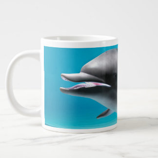 Delfin som simmar under vattnet i turkos hav jumbo mugg