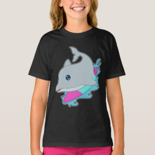 Delfin Surfare Surfbräda T Shirt