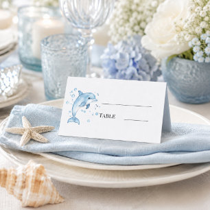 Delfin under havet Baby Shower Placeringskort