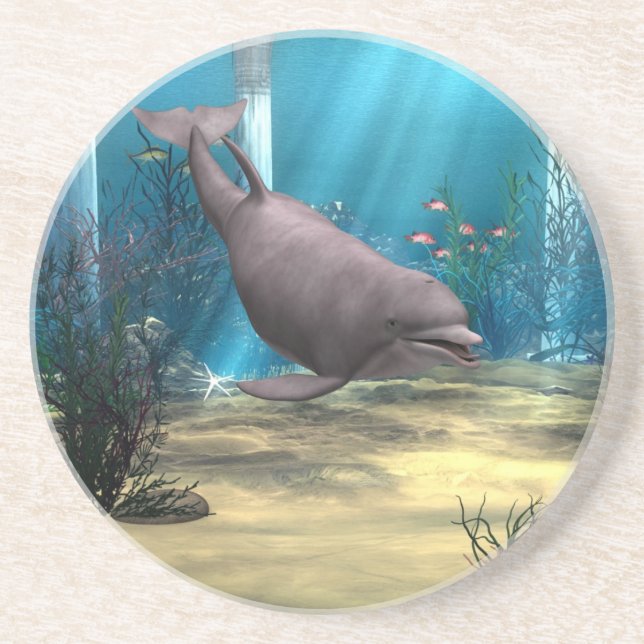 Delfin Underlägg Sandsten (Framsidan)