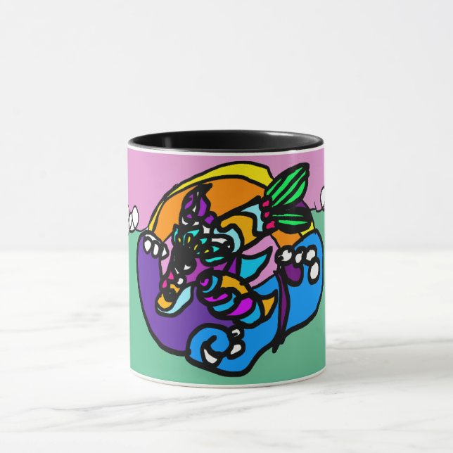 Delfin våg  mugg (Center)