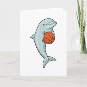 Delfin vid basketboll kort