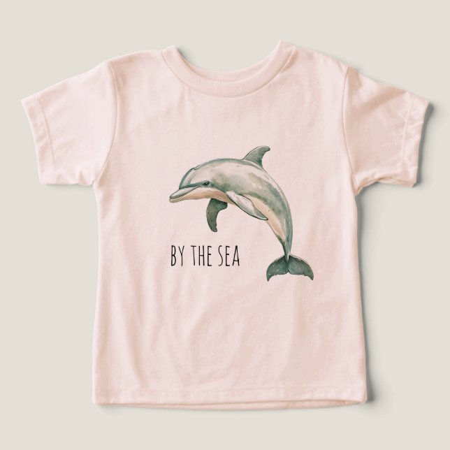 Delfin vid havet t shirt (Design Framsida)
