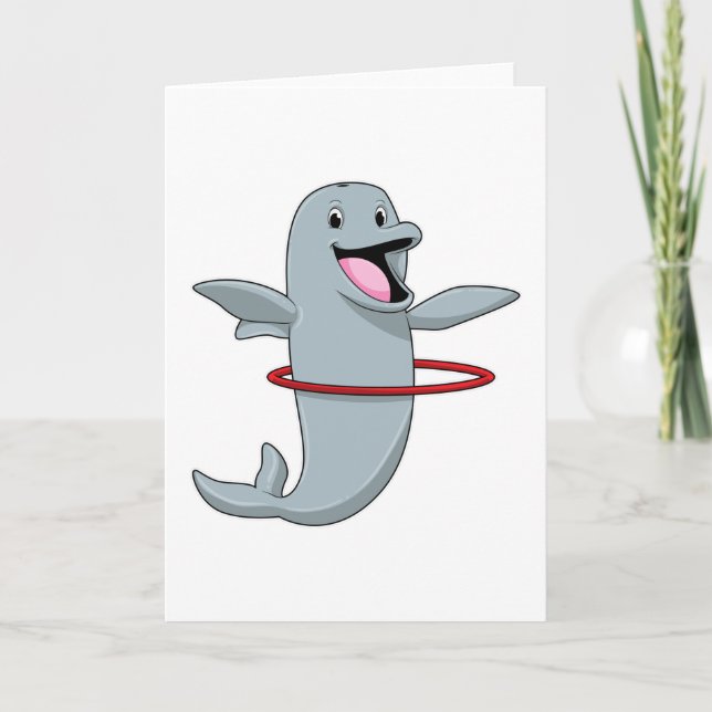 Delfin vid Uthållighetsträning med Fitnessdäck. Kort (Framsida)