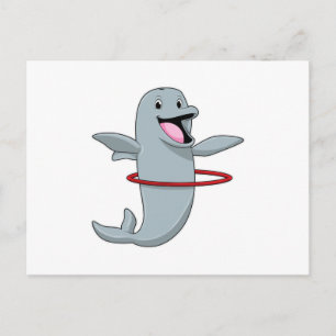 Delfin vid Uthållighetsträning med Fitnessdäck. Vykort