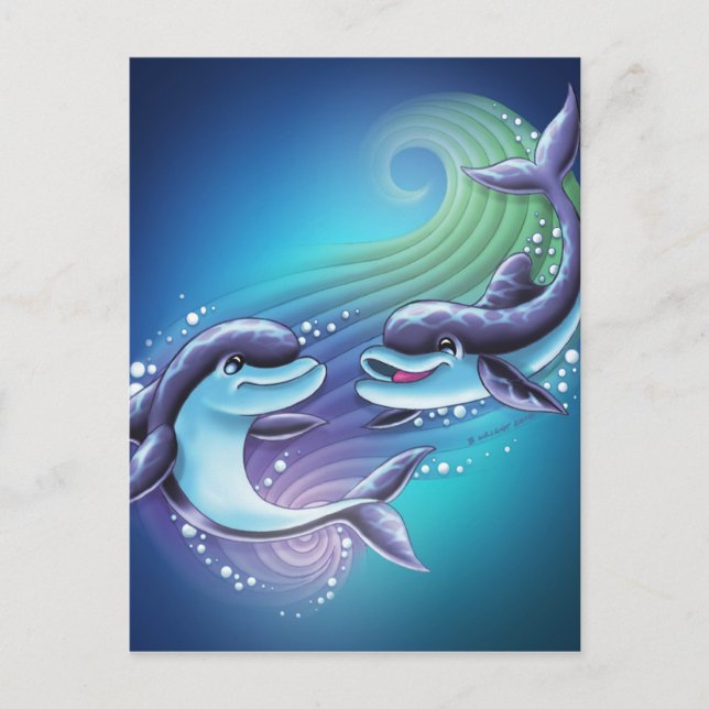 Delfin vykort (Framsida)