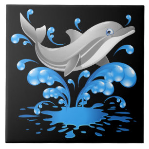 Delfinanimeringdesign Kakelplatta