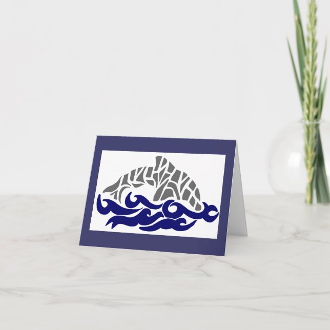 delfinanteckningskort för stencil kort (Framsida)