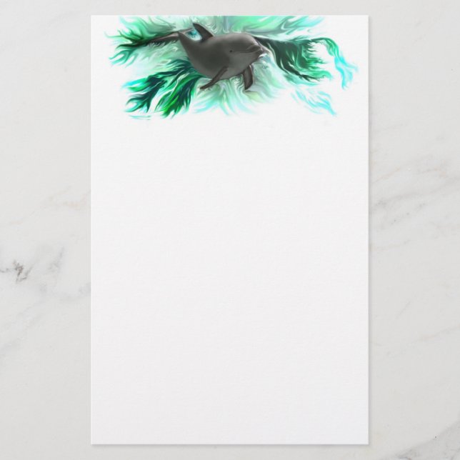 Delfinbaby Büropapier Brevpapper (Framsida)