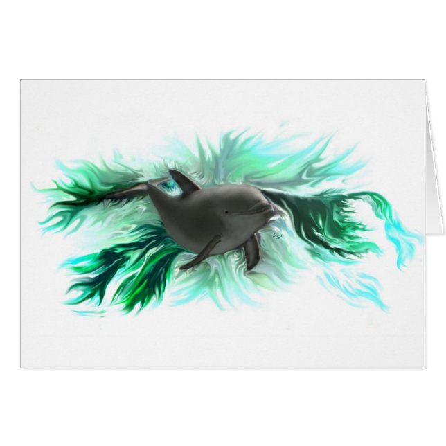 Delfinbaby Hälsningskort (Framsidan Horizontal)