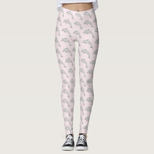 Delfindamasker Leggings (Framsida)
