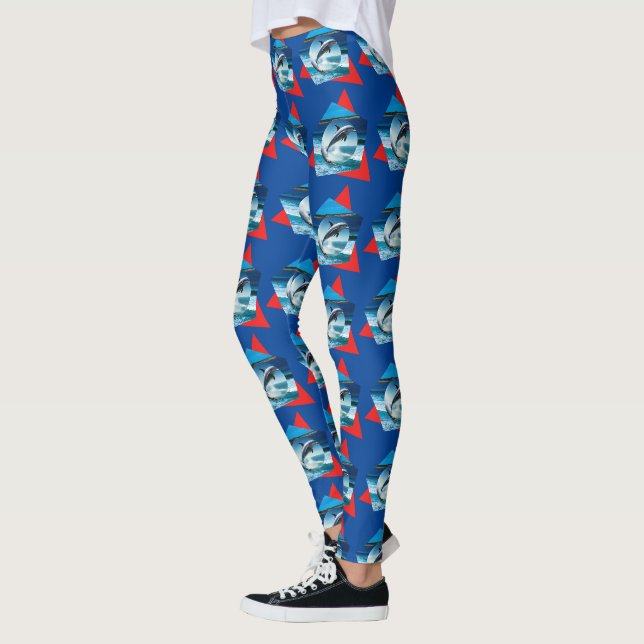 Delfindanning på Vågar, baljor Leggings (Vänster)