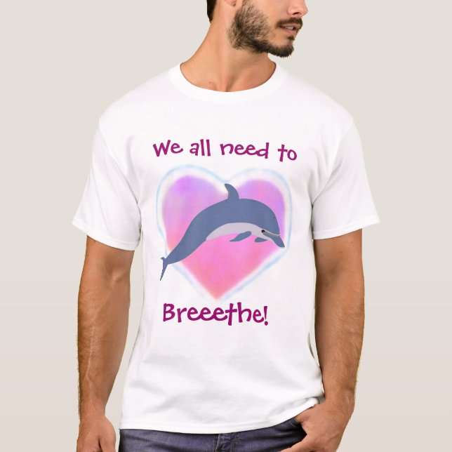 Delfinen andas t-skjortan tee (Framsida)