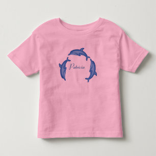 Delfinen cirklar skjortan t shirt