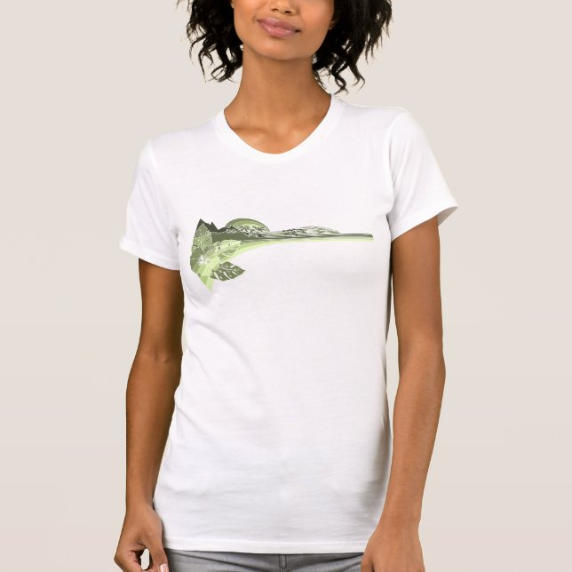 Delfinen pekar damutslagsplatsen tee shirt (Framsida)