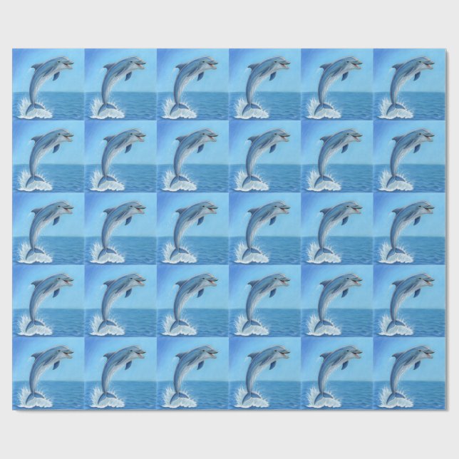 Delfinens tysta dans presentpapper (Platt)