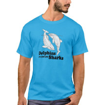 Delfiner är glada hajar