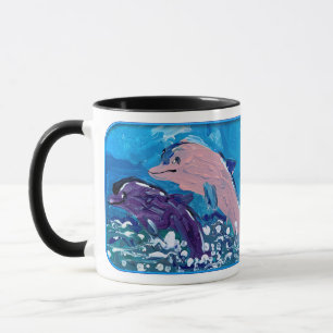 Delfiner "Art by Kids" Mugg