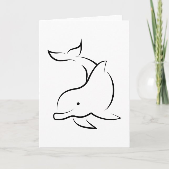 Delfiner Delfin Hav Djur Ocean Vatten Presentidé Kort (Framsida)