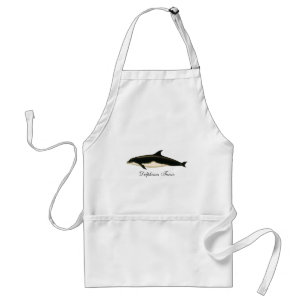 Delfiner Delphinus Tursio, Gamla Marina Djur Förkläde