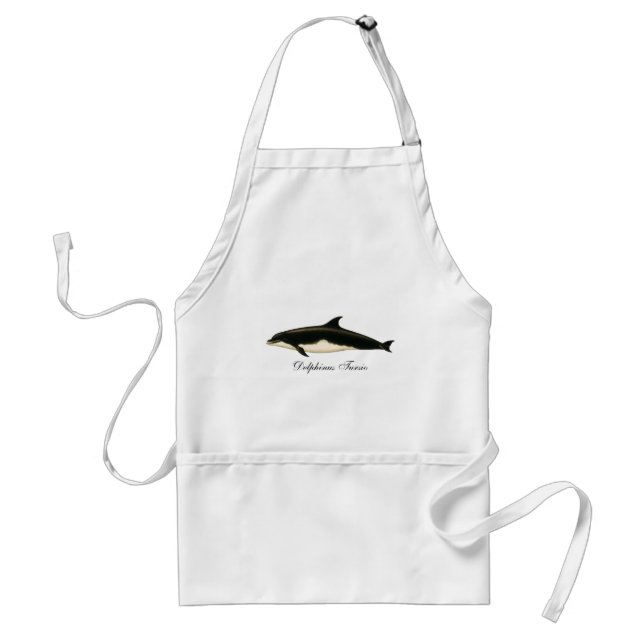 Delfiner Delphinus Tursio, Gamla Marina Djur Förkläde (Framsidan)
