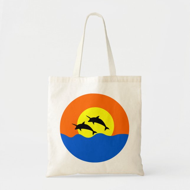 Delfiner för enmajs och delfiner i älskare tygkasse (Framsidan)