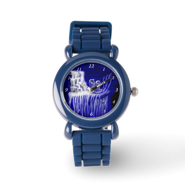 Delfiner, hand ibland armbandsur (Framsida)