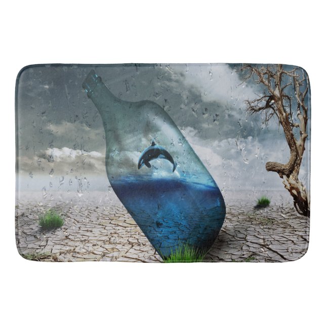 Delfiner i A Flaska Badrumsmatta (Framsidan)